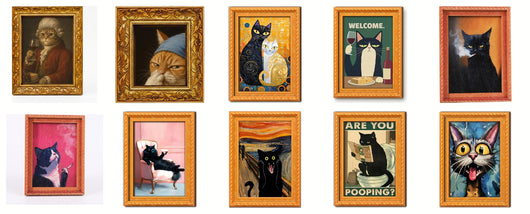 Handgemalte Vintage-Katzenmagnete